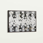 Floral 077 Canvas Art 60 x 40 cm / Black