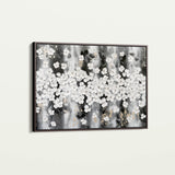 Floral 077 Canvas Art 60 x 40 cm / Black