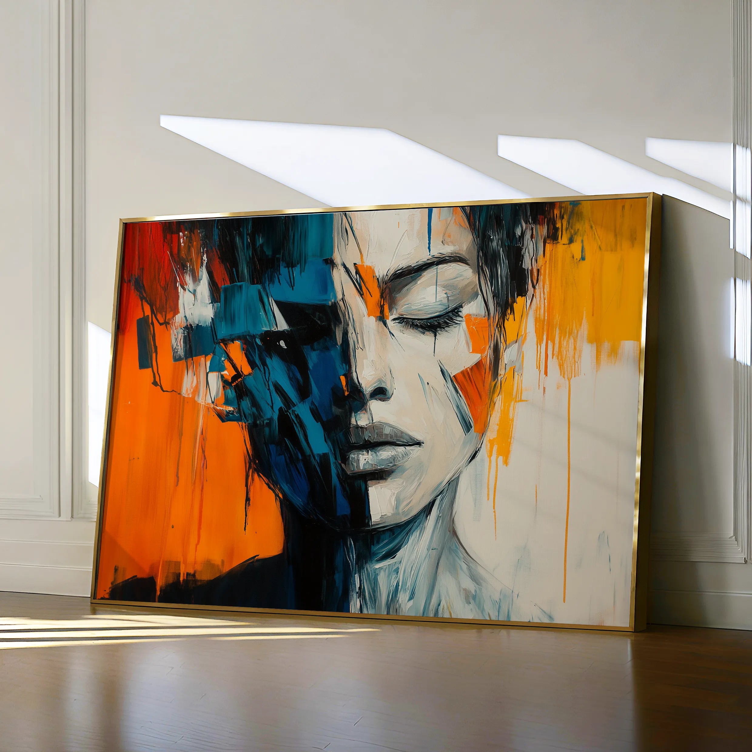 Portrait 077 Canvas Art 60 x 40 cm / Black