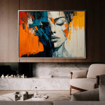 Portrait 077 Canvas Art 60 x 40 cm / Black