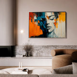 Portrait 077 Canvas Art 60 x 40 cm / Black