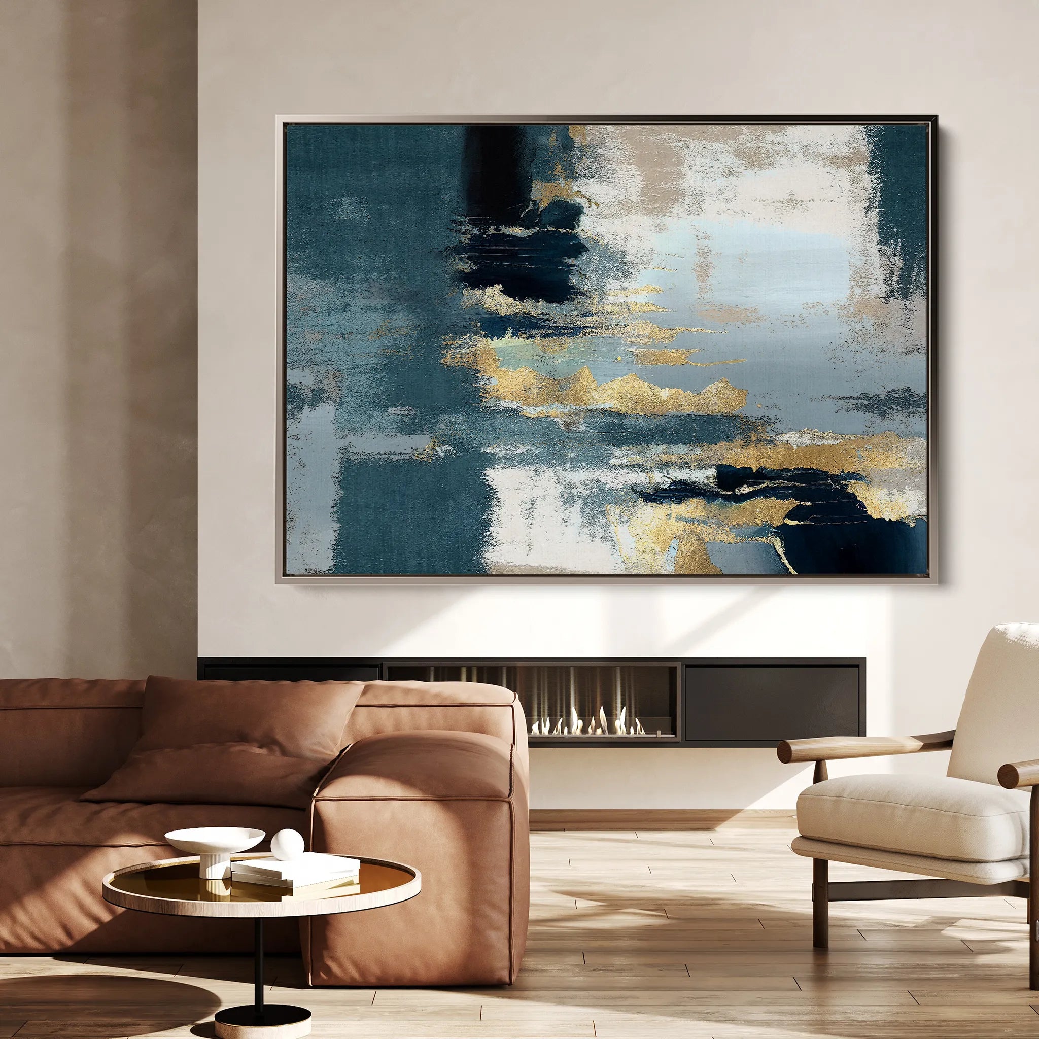 Abstract 078 Canvas Art 60 x 40 cm / Black