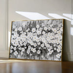 Floral 078 Canvas Art 60 x 40 cm / Black