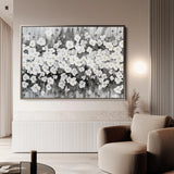 Floral 078 Canvas Art 60 x 40 cm / Black