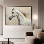 Horses 078 Canvas Art 60 x 40 cm / Black
