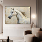 Horses 078 Canvas Art 60 x 40 cm / Black