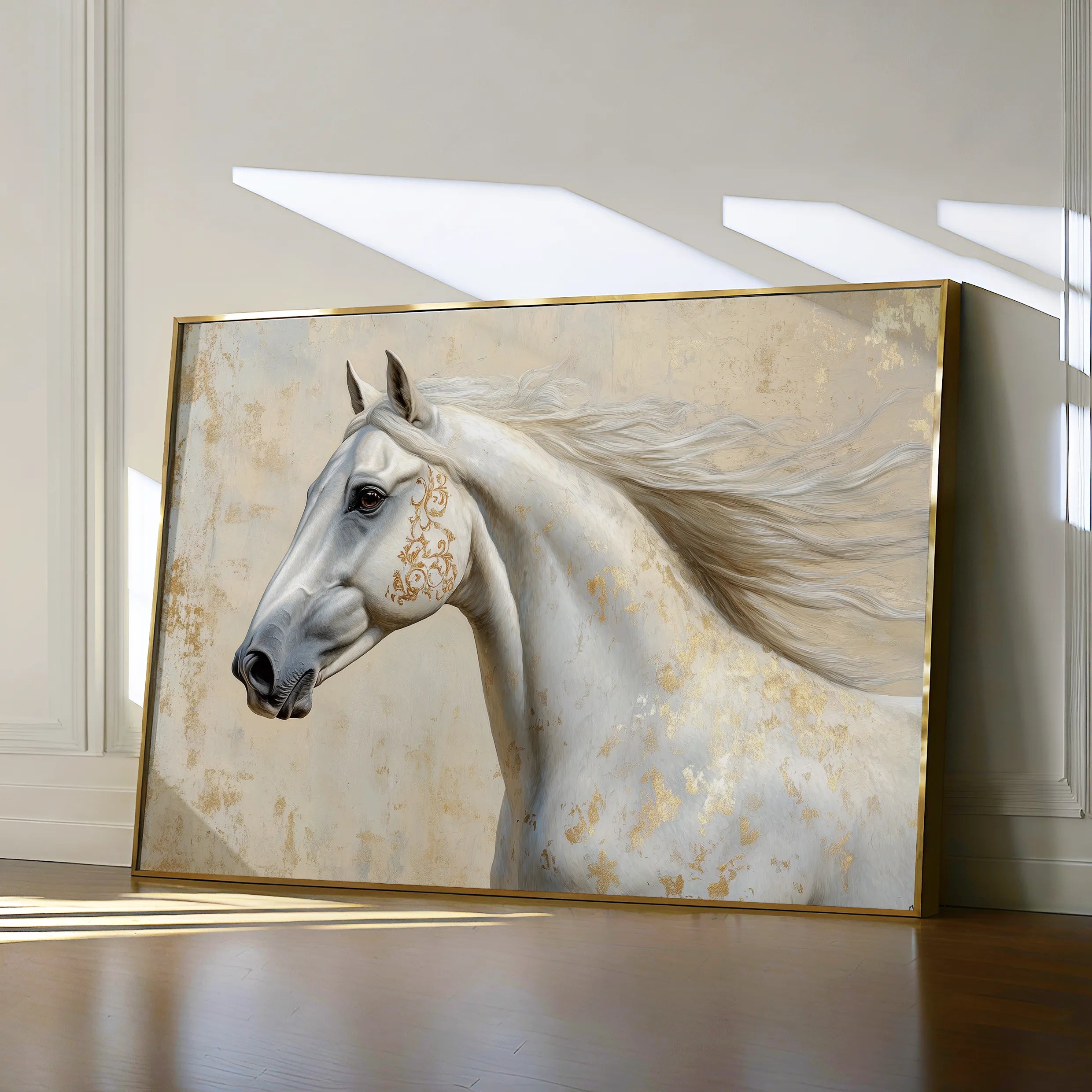 Horses 078 Canvas Art 60 x 40 cm / Black