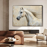 Horses 078 Canvas Art 60 x 40 cm / Black