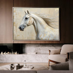 Horses 078 Canvas Art 60 x 40 cm / Black