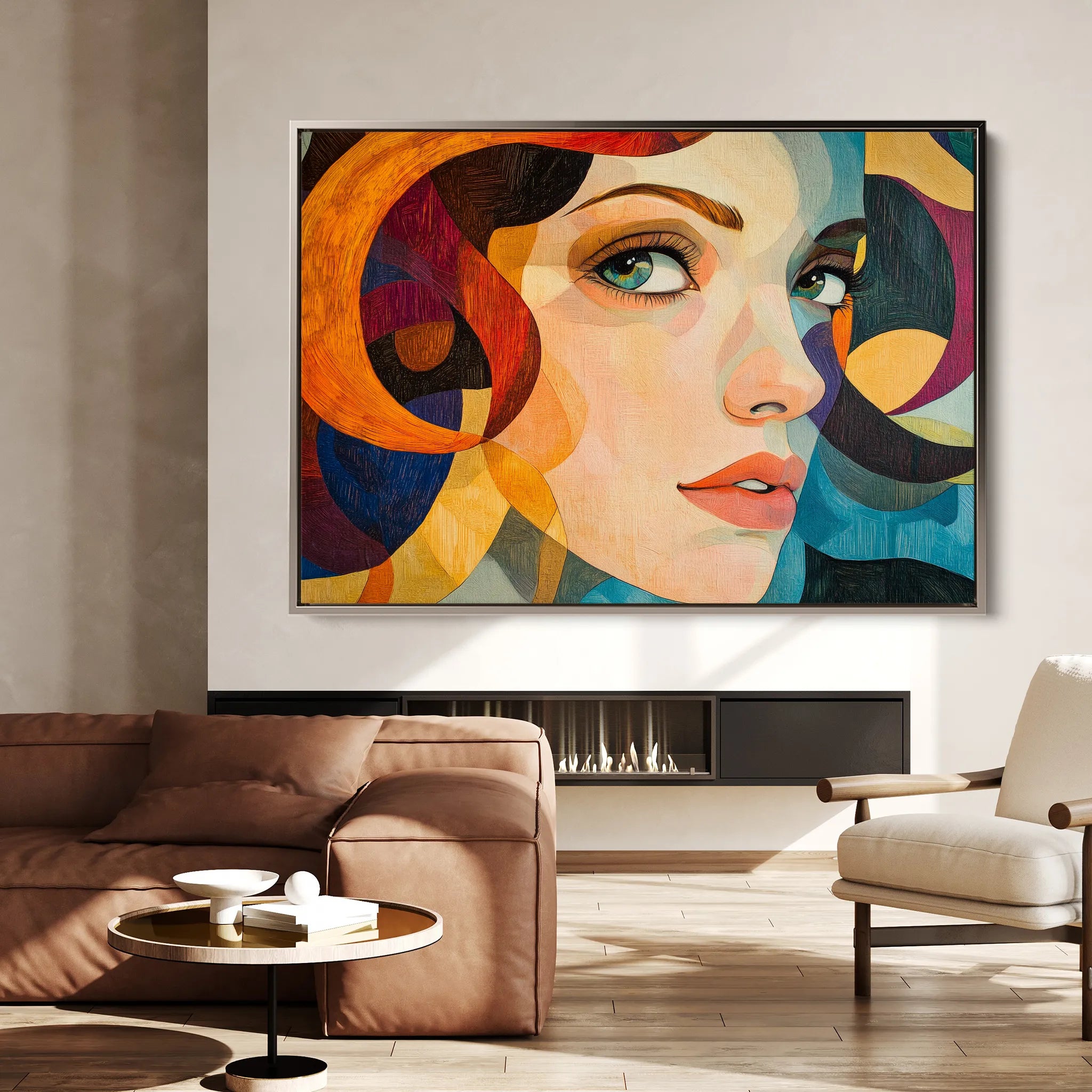 Portrait 078 Canvas Art 60 x 40 cm / Black