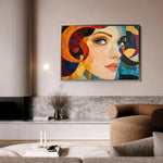 Portrait 078 Canvas Art 60 x 40 cm / Black
