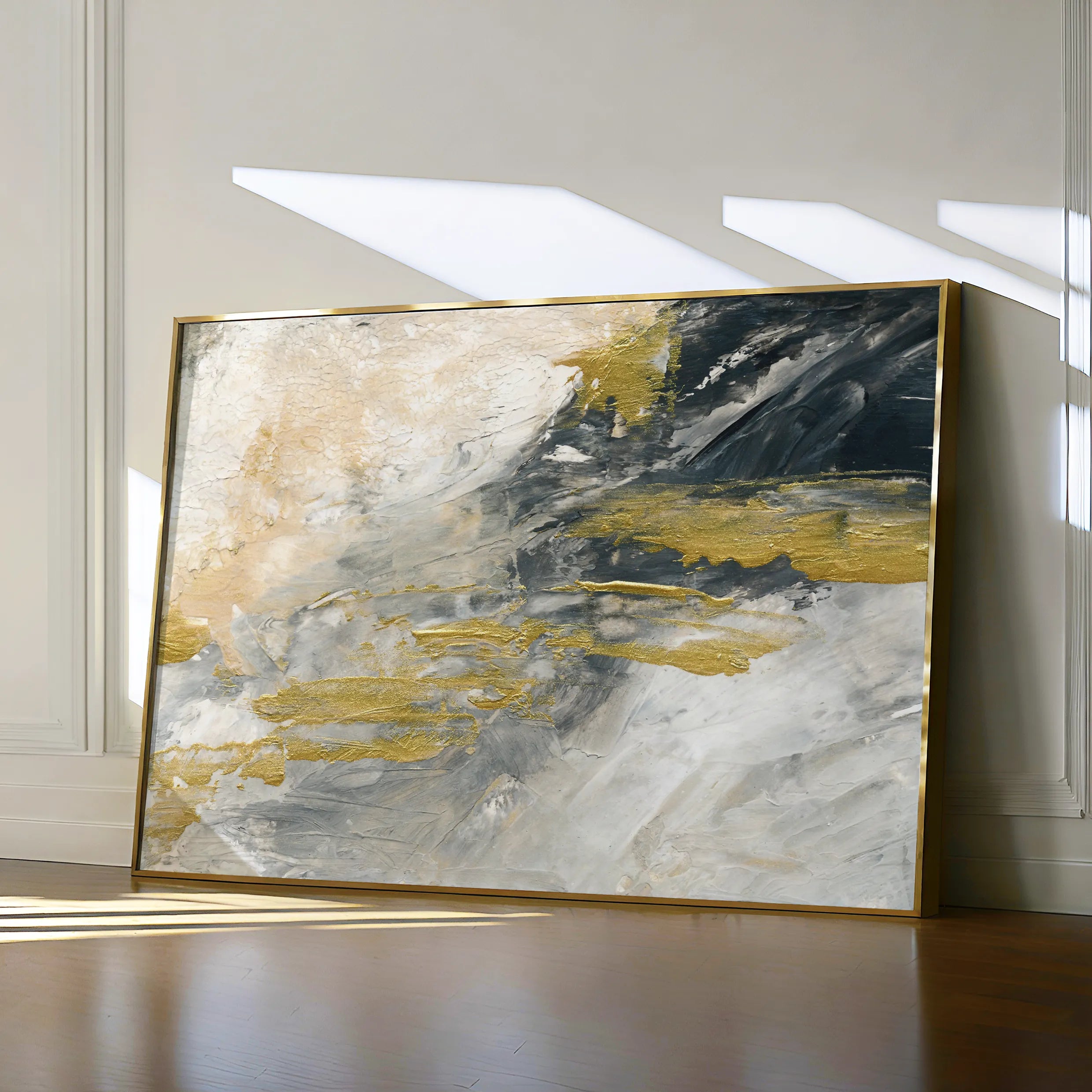 Abstract 079 Canvas Art 60 x 40 cm / Black