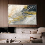 Abstract 079 Canvas Art 60 x 40 cm / Black