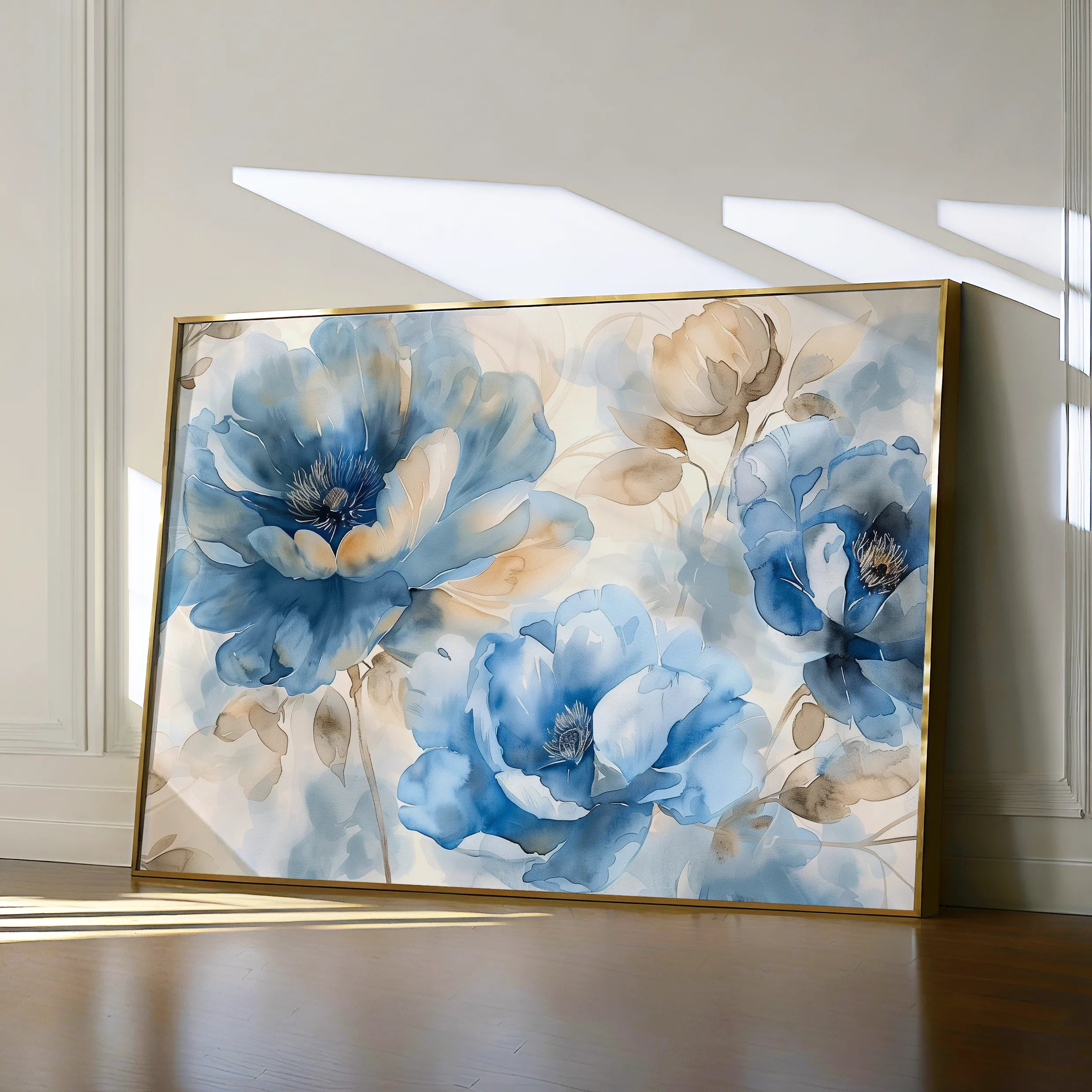 Floral 079 Canvas Art 60 x 40 cm / Black