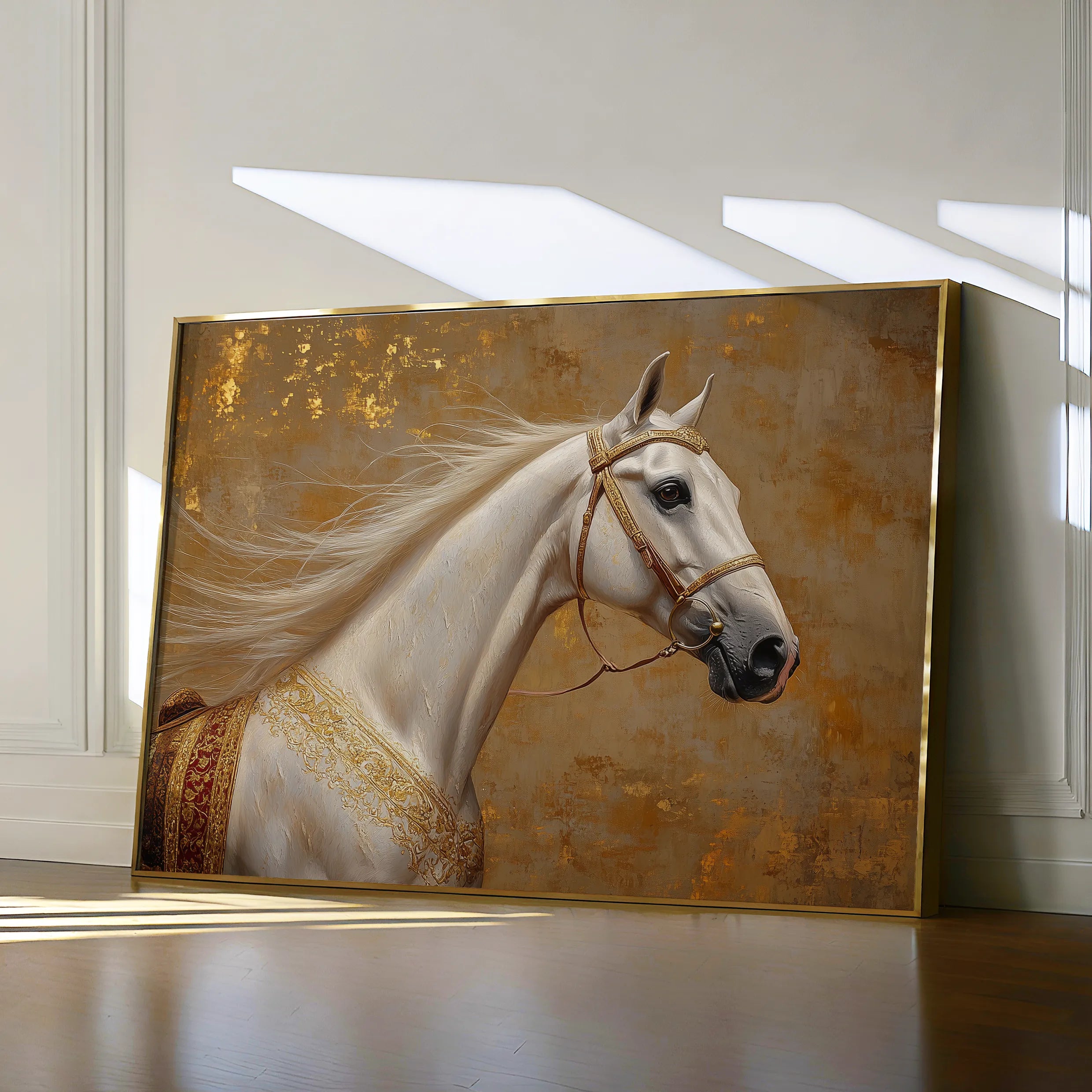 Horses 079 Canvas Art 60 x 40 cm / Black