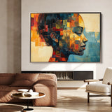 Portrait 079 Canvas Art 60 x 40 cm / Black