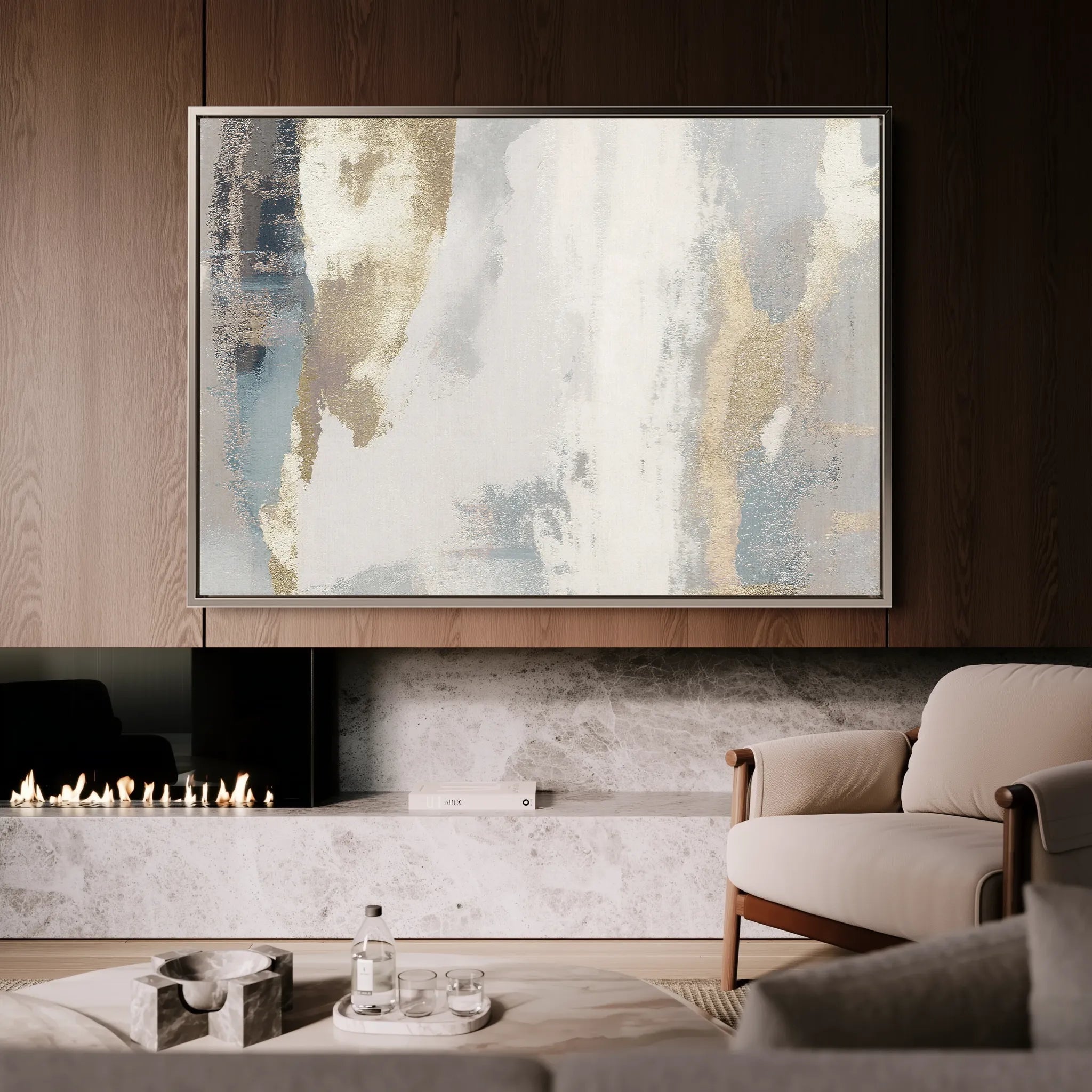 Abstract 080 Canvas Art 60 x 40 cm / Black