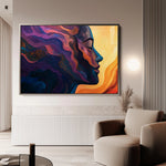 Portrait 080 Canvas Art 60 x 40 cm / Black