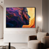 Portrait 080 Canvas Art 60 x 40 cm / Black