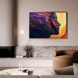 Portrait 080 Canvas Art 60 x 40 cm / Black