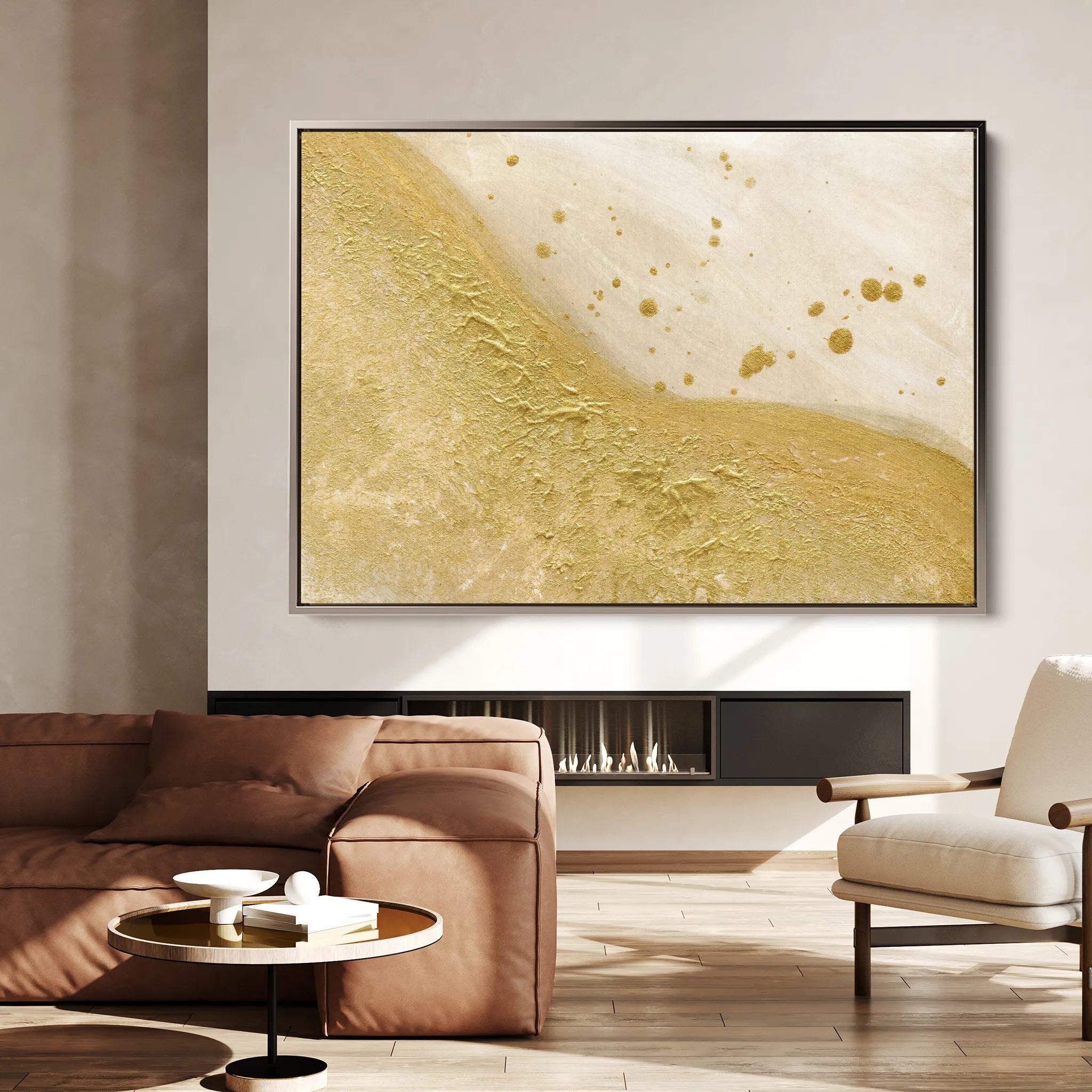 Abstract 081 Canvas Art 60 x 40 cm / Black