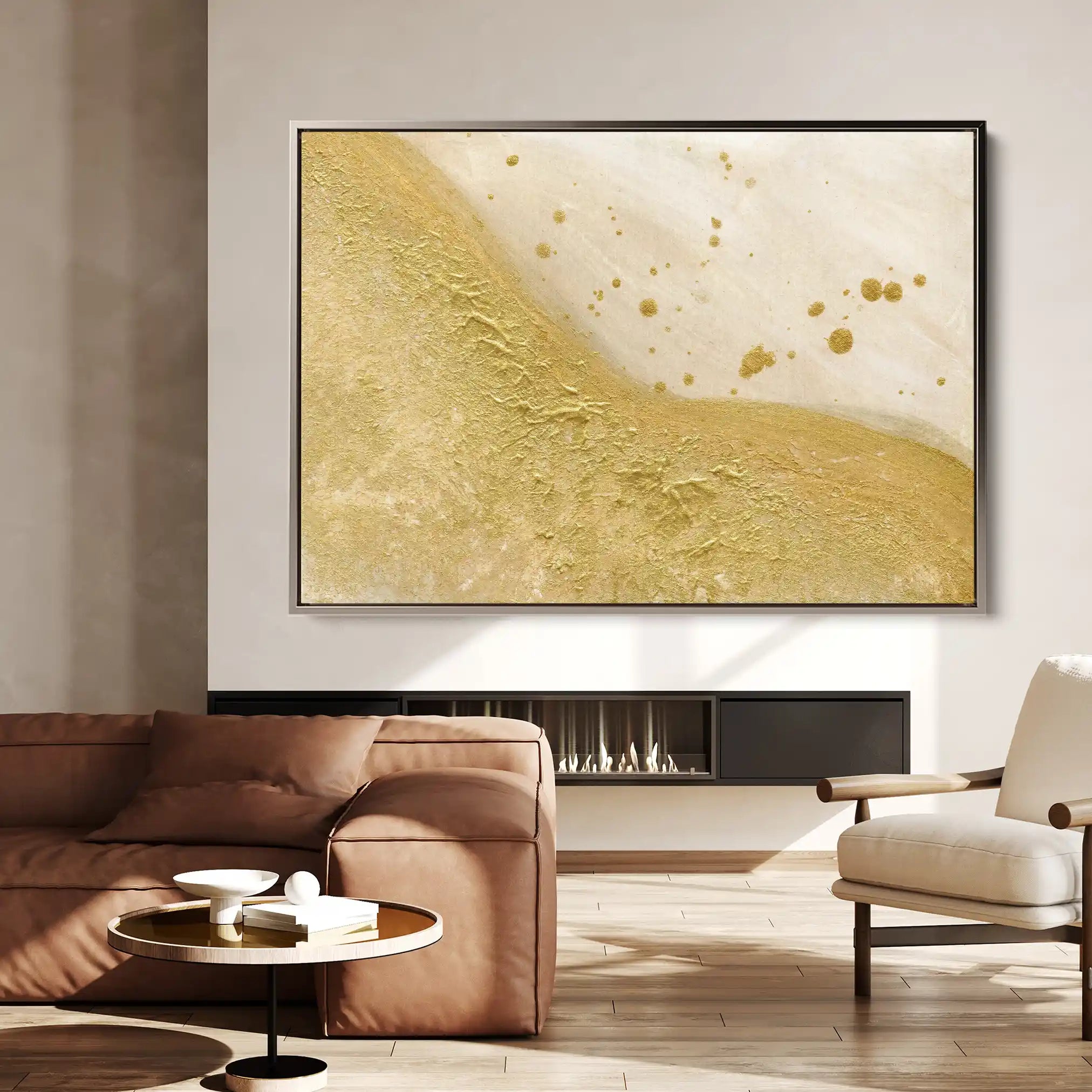 Abstract 081 Canvas Art 60 x 40 cm / Black
