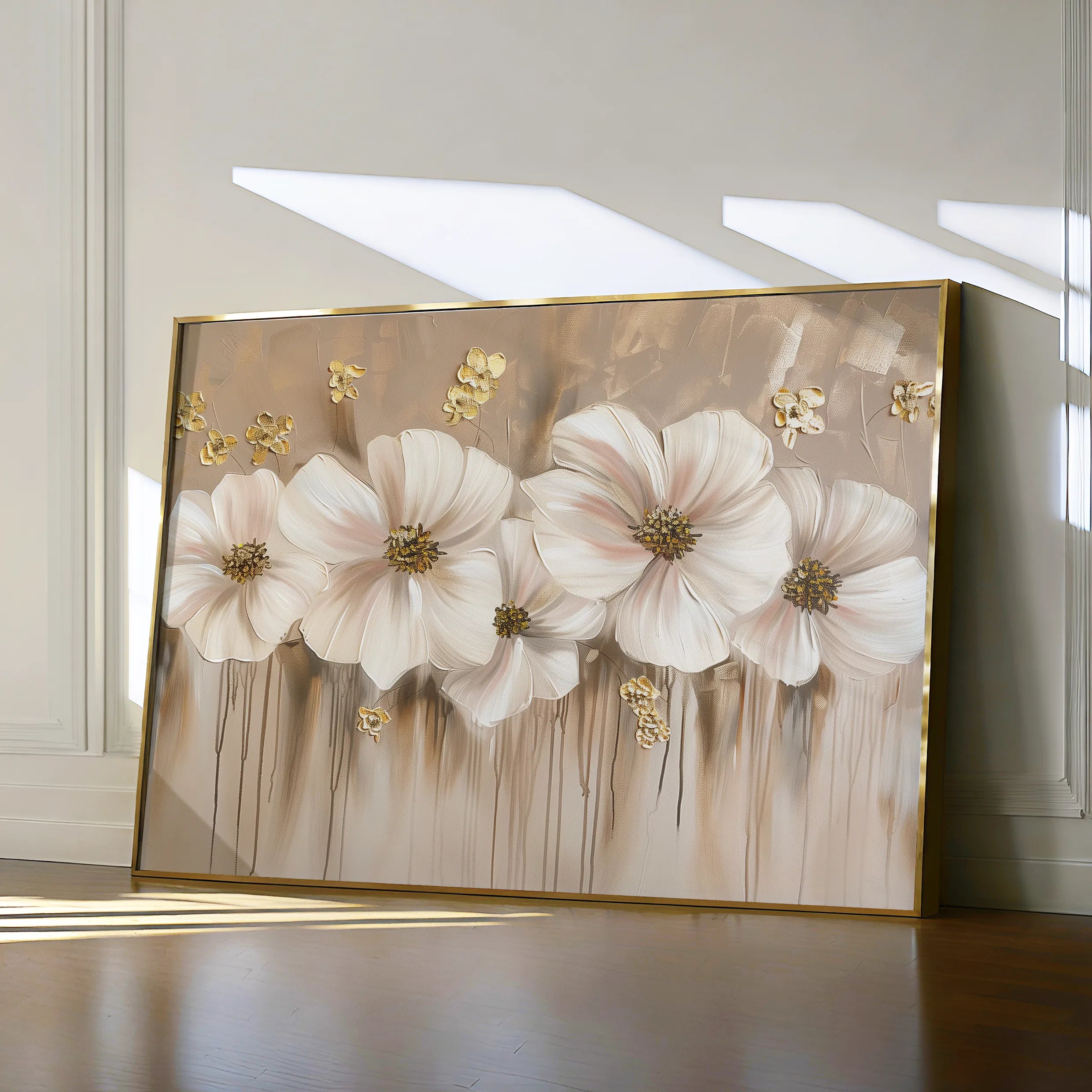 Floral 081 Canvas Art 60 x 40 cm / Black