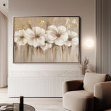 Floral 081 Canvas Art 60 x 40 cm / Black