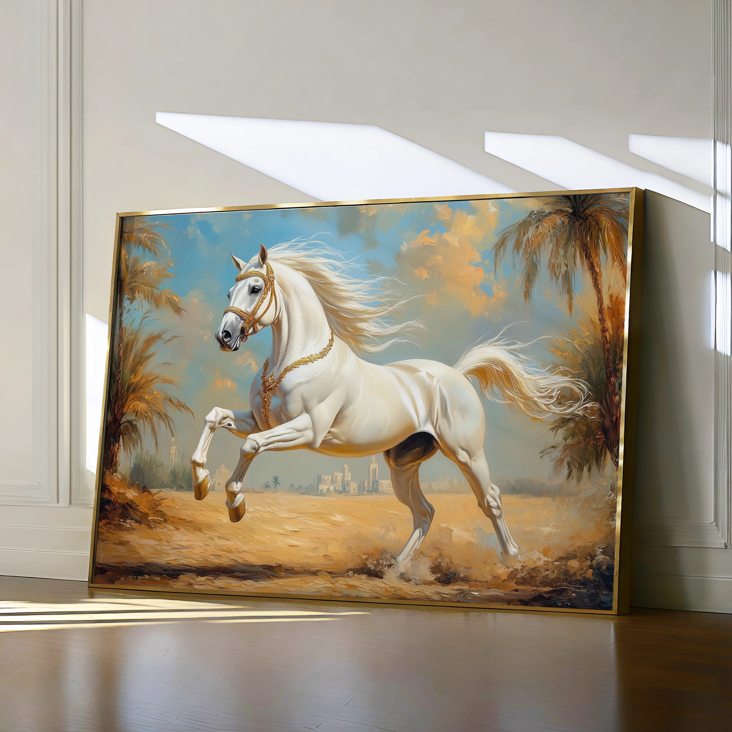 Horses 081 Canvas Art 60 x 40 cm / Black