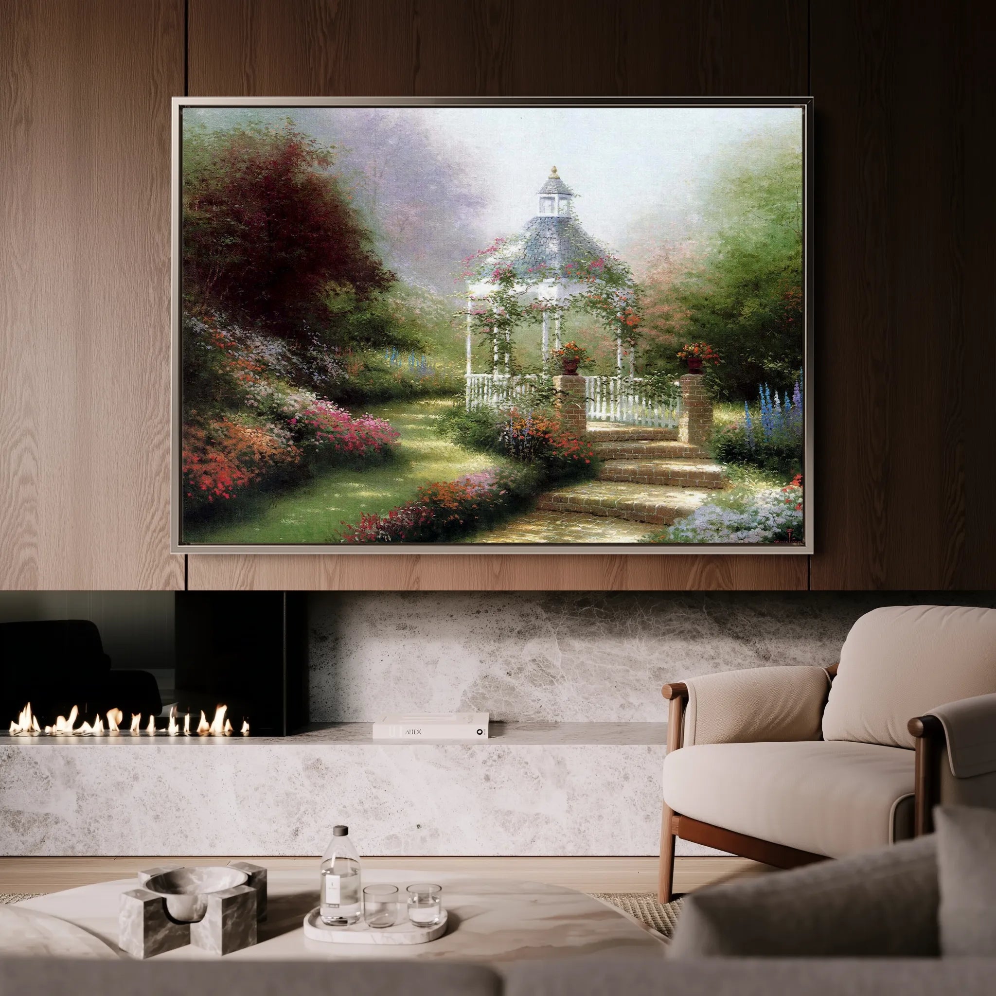 Landscape 081 Canvas Art 60 x 40 cm / Black