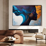 Portrait 081 Canvas Art 60 x 40 cm / Black