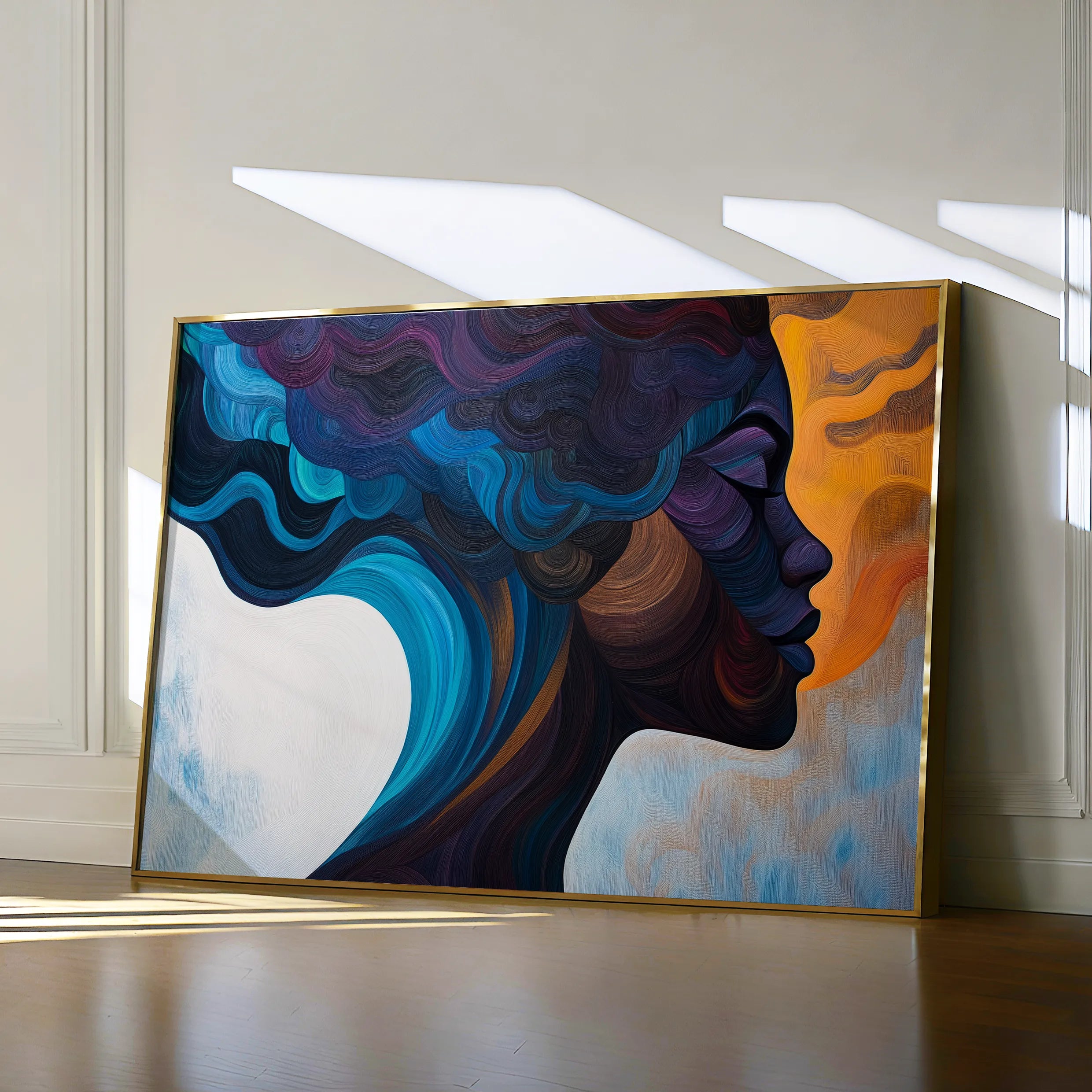 Portrait 081 Canvas Art 60 x 40 cm / Black