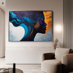 Portrait 081 Canvas Art 60 x 40 cm / Black