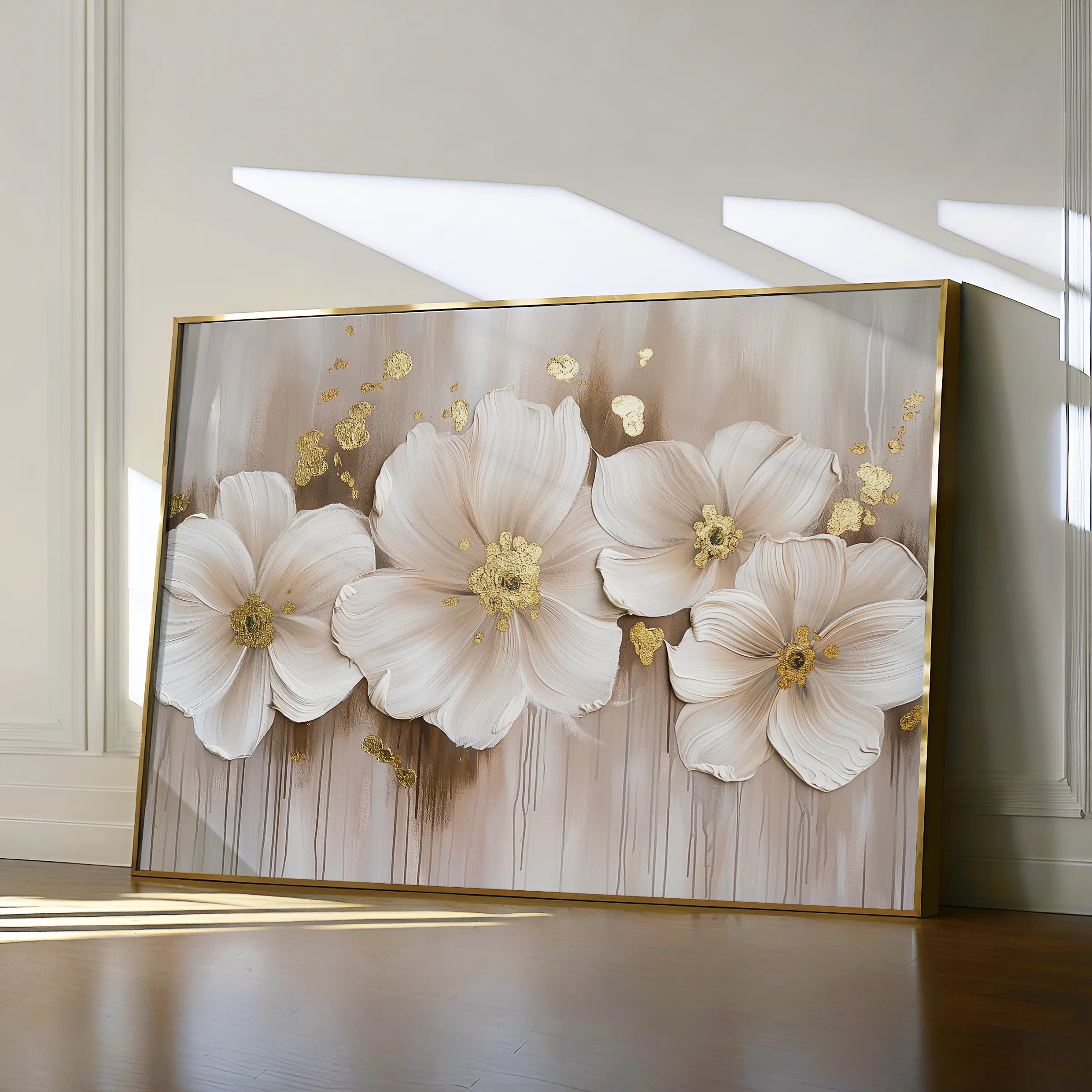 Floral 082 Canvas Art 60 x 40 cm / Black