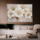 Floral 082 Canvas Art 60 x 40 cm / Black