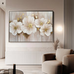 Floral 082 Canvas Art 60 x 40 cm / Black