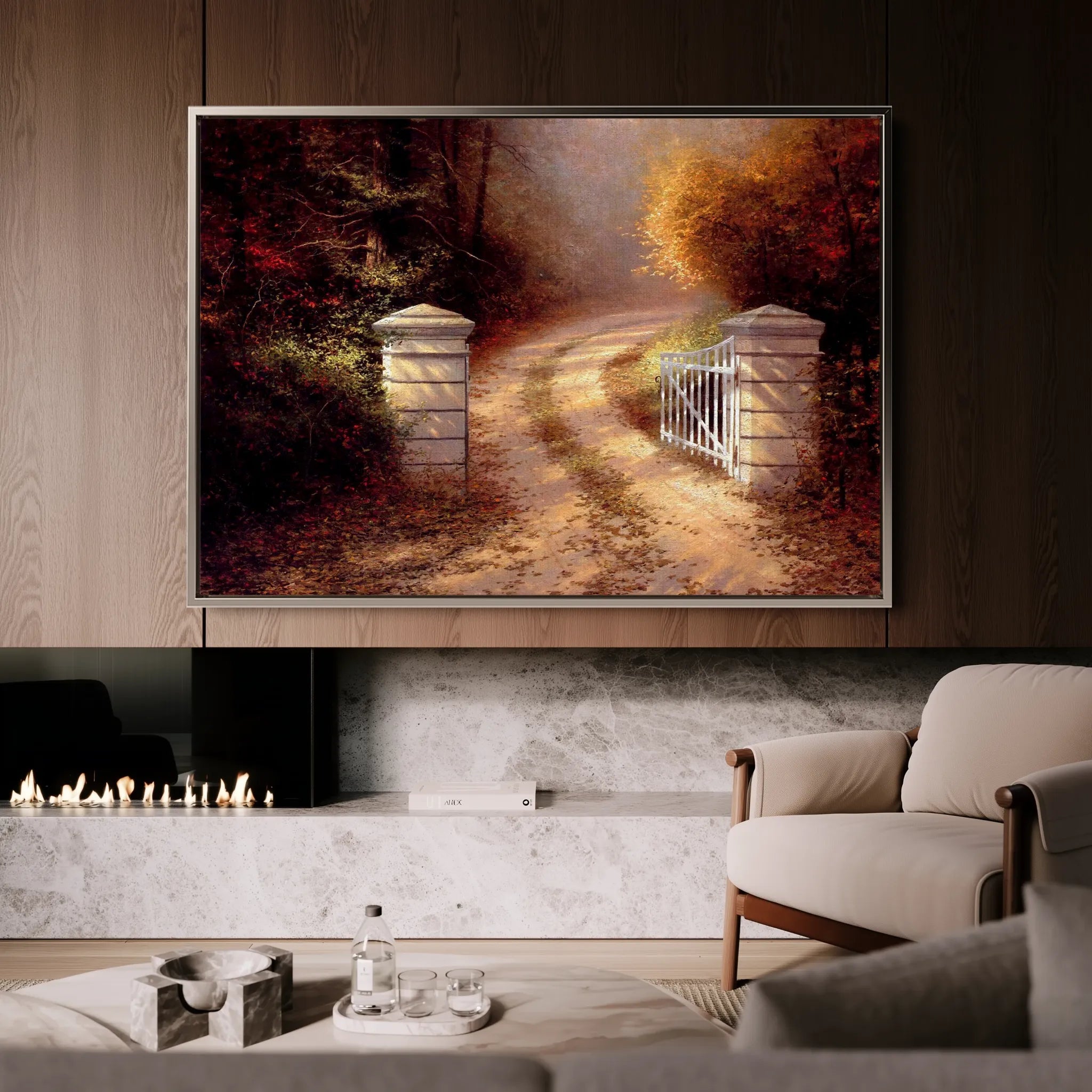 Landscape 082 Canvas Art 60 x 40 cm / Black