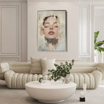 Portrait 082 Canvas Art 60 x 40 cm / Black
