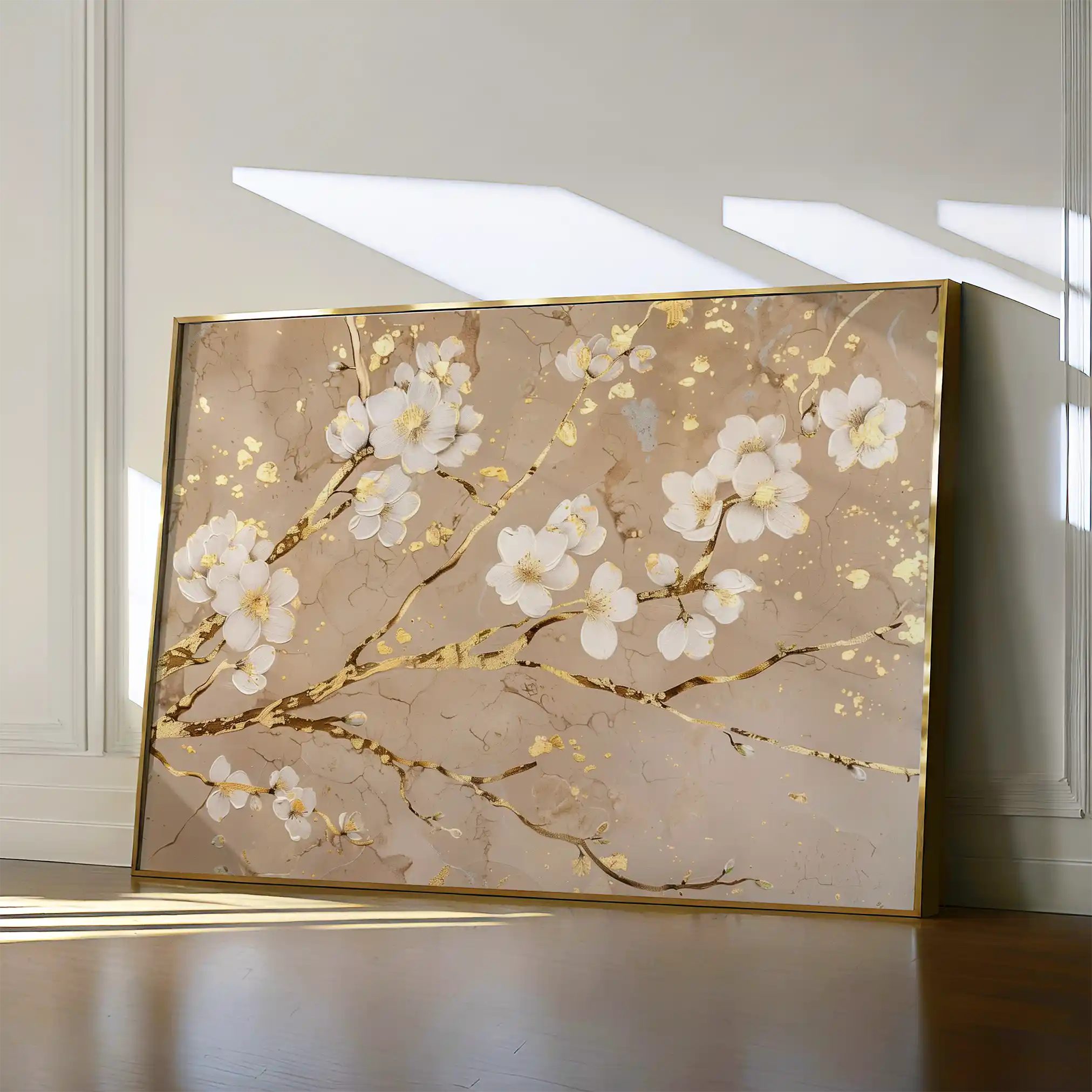 Floral 083 Canvas Art 60 x 40 cm / Black