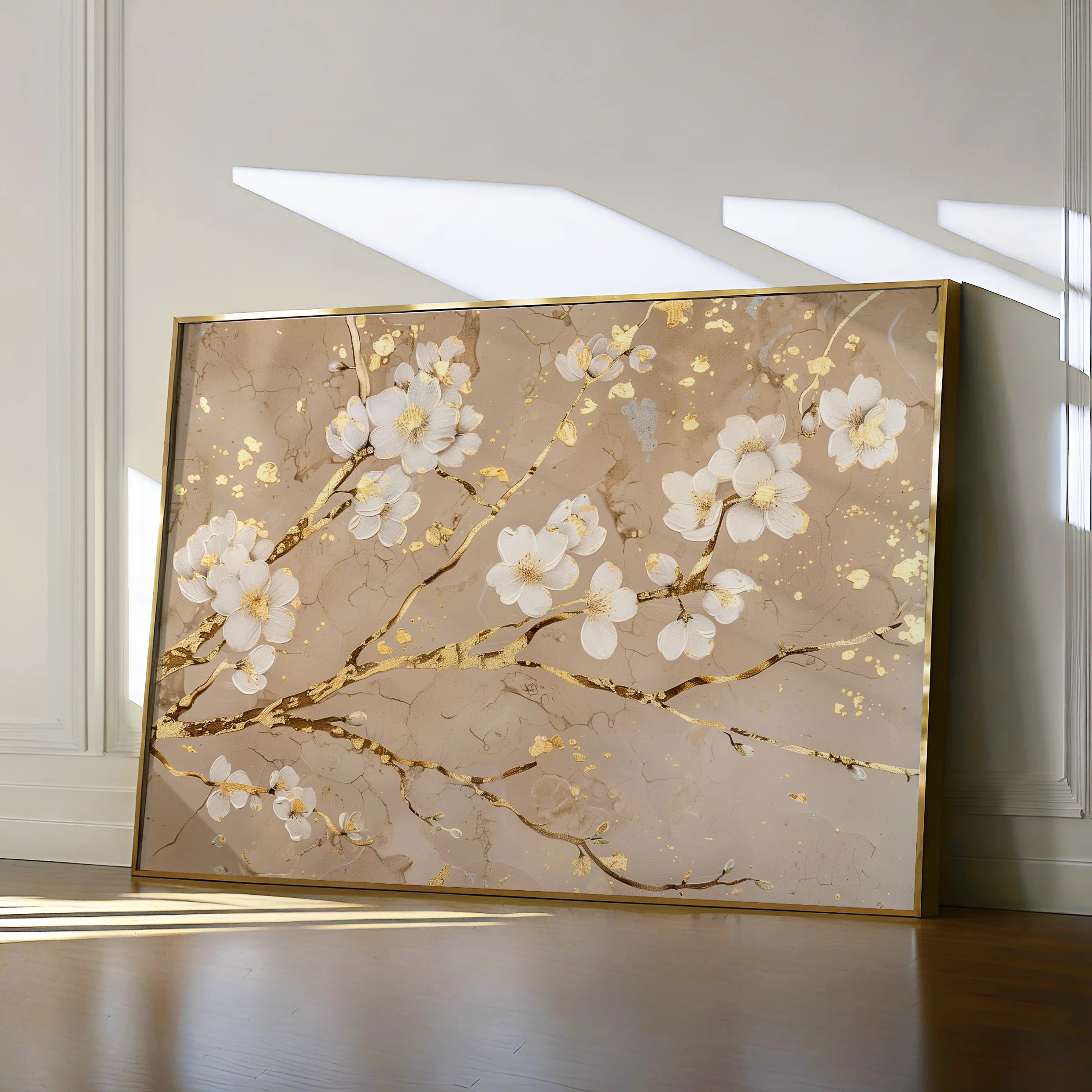 Floral 083 Canvas Art 60 x 40 cm / Black