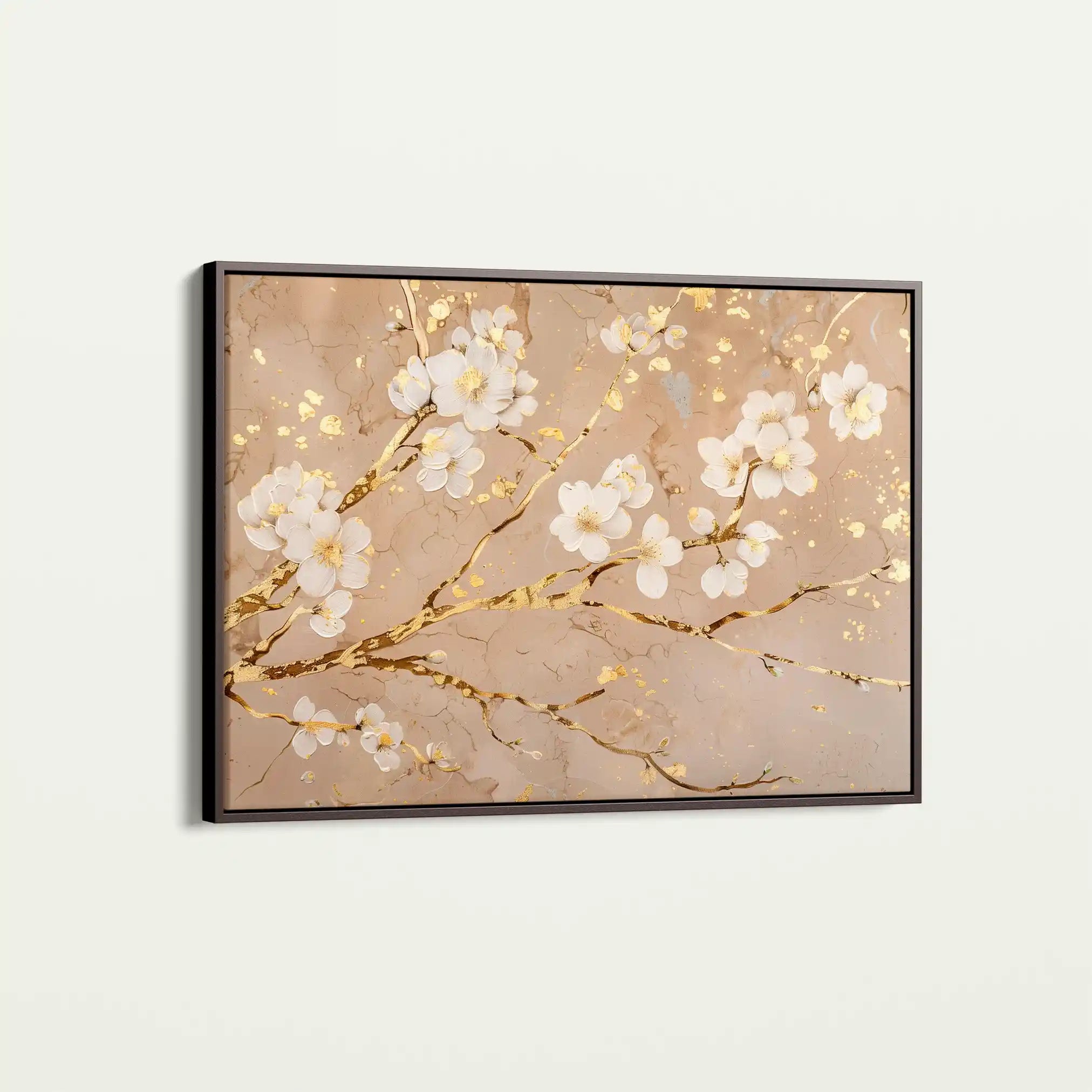 Floral 083 Canvas Art 60 x 40 cm / Black