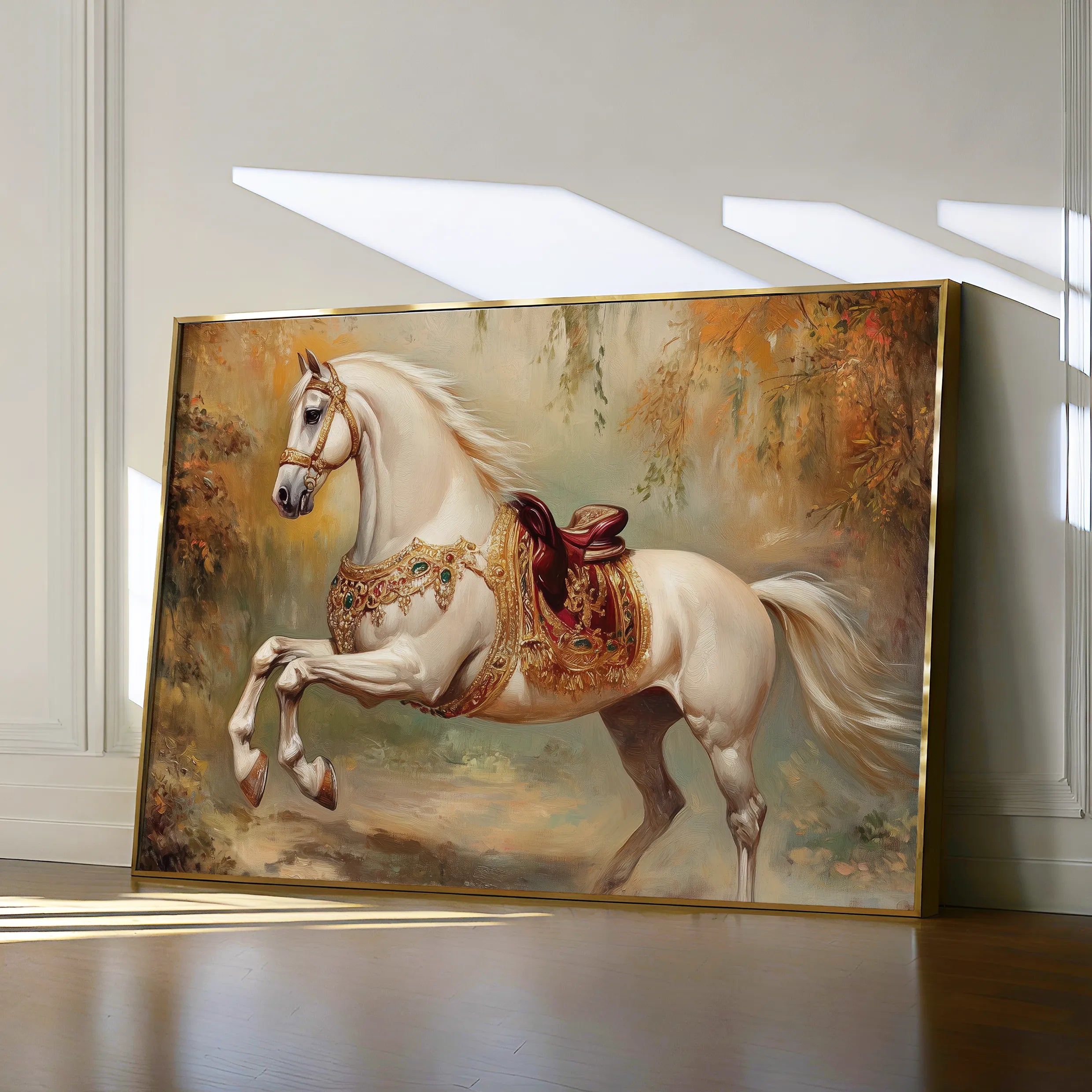 Horses 083 Canvas Art 60 x 40 cm / Black