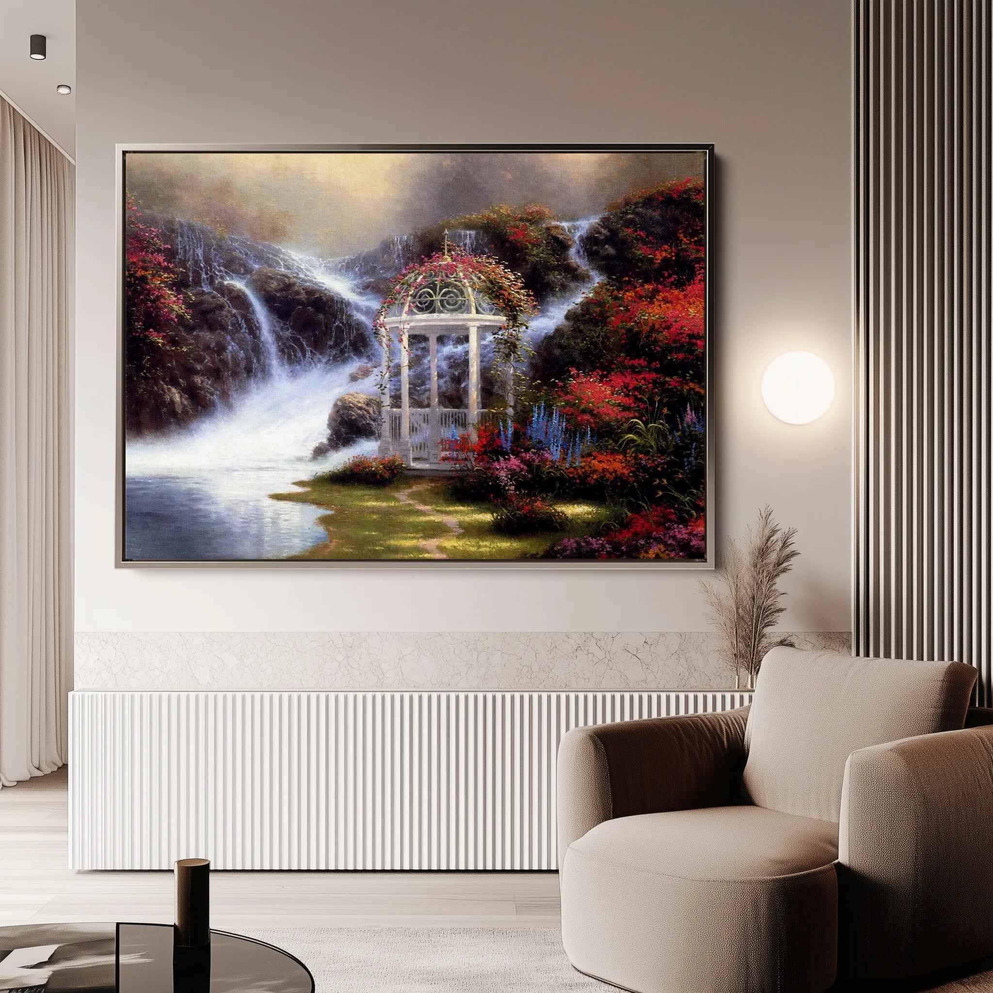 Landscape 083 Canvas Art 60 x 40 cm / Black