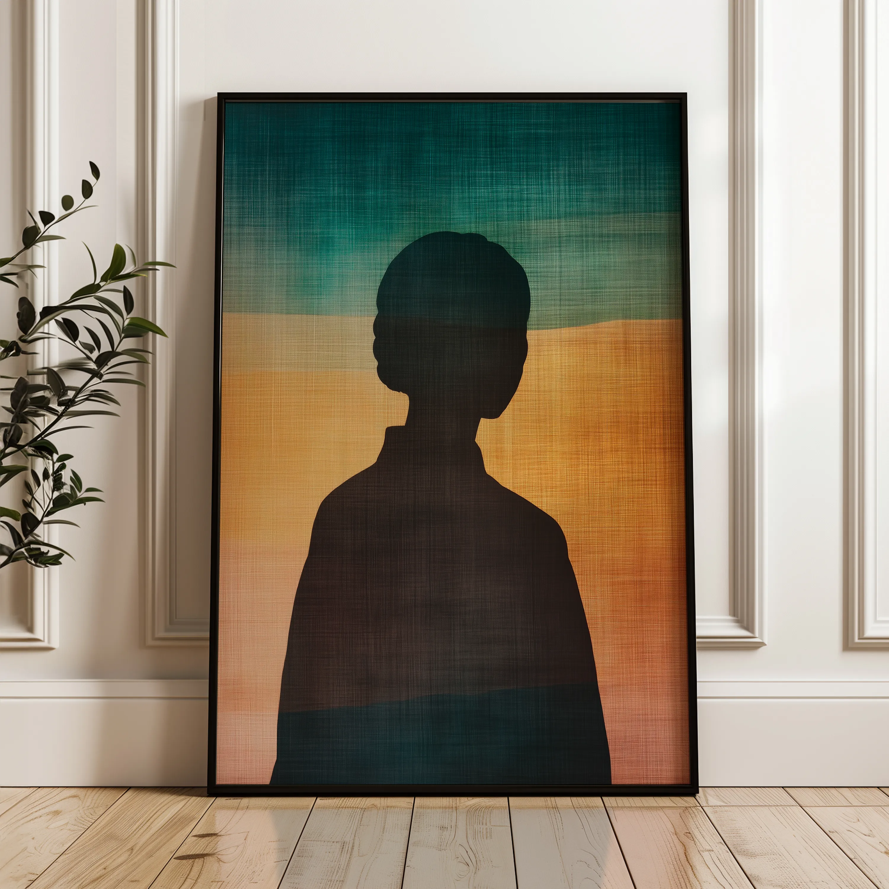 Portrait 083 Canvas Art 60 x 40 cm / Black