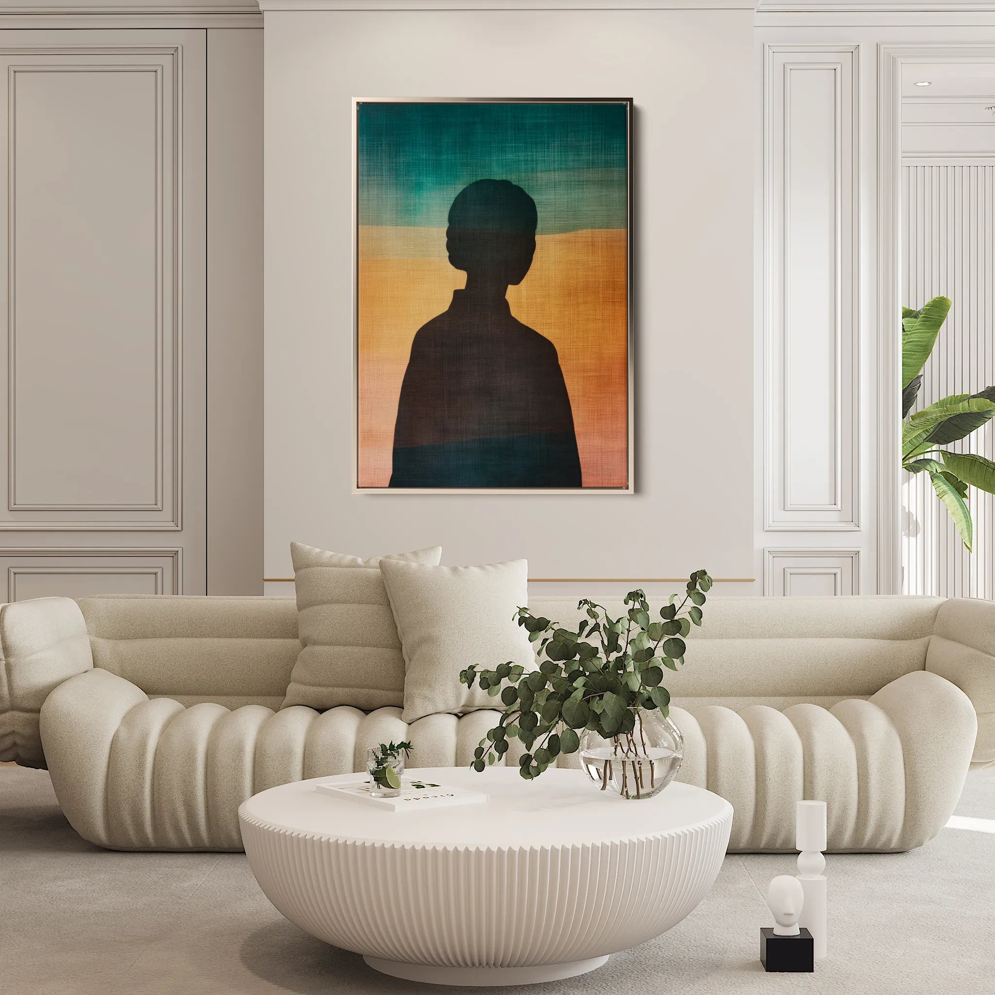 Portrait 083 Canvas Art 60 x 40 cm / Black
