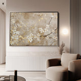 Floral 084 Canvas Art 60 x 40 cm / Black