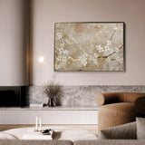 Floral 084 Canvas Art 60 x 40 cm / Black