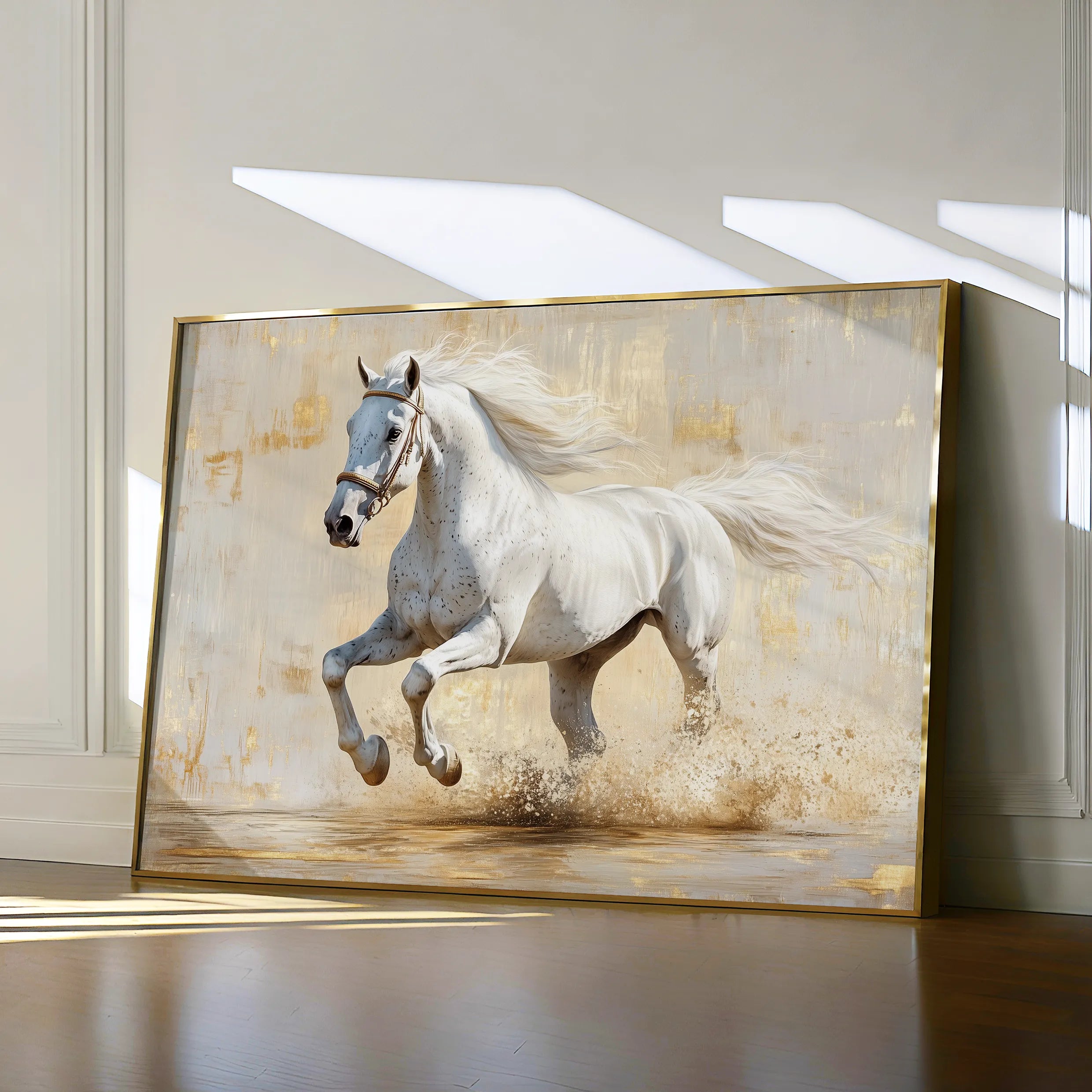 Horses 084 Canvas Art 60 x 40 cm / Black