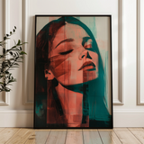 Portrait 084 Canvas Art 60 x 40 cm / Black