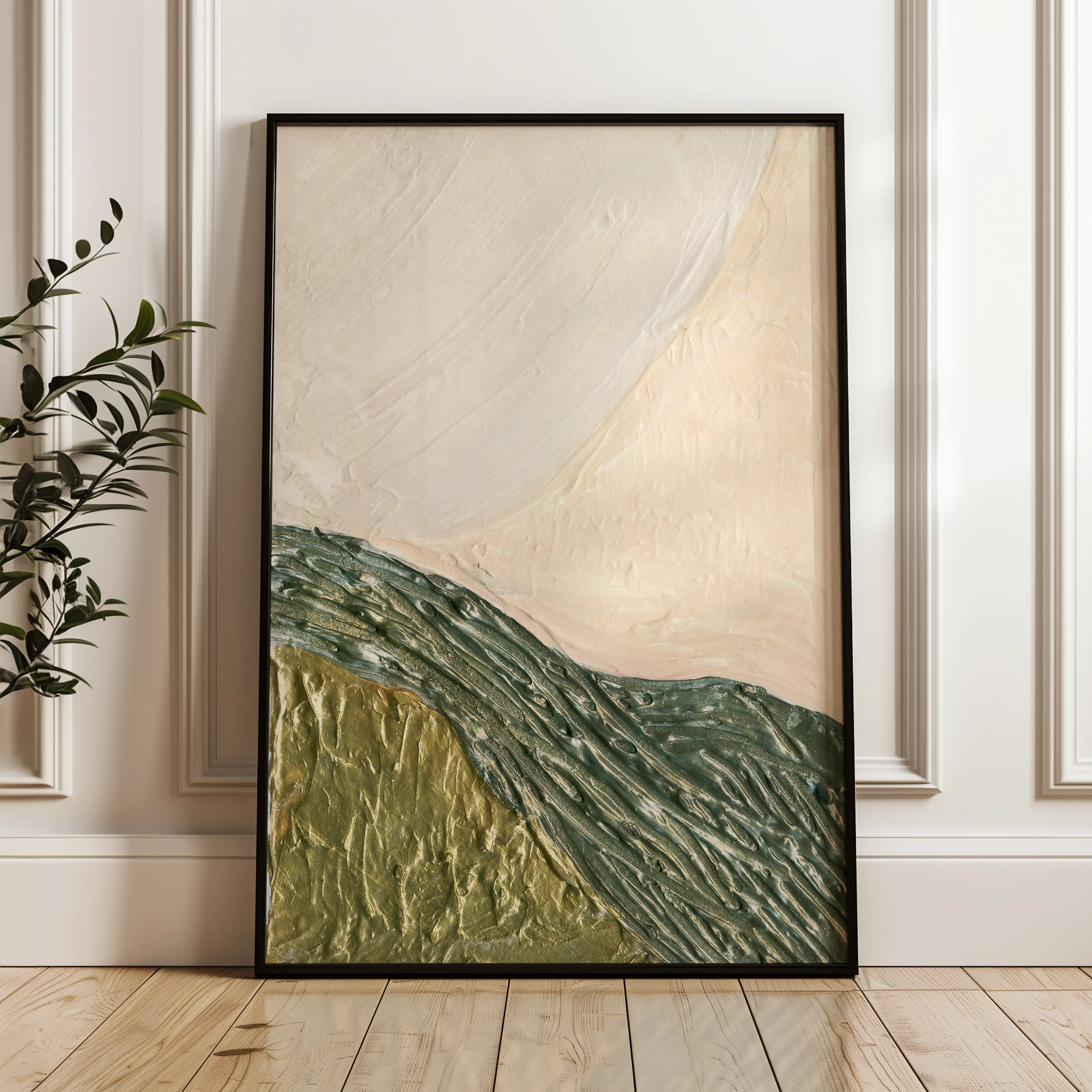 Abstract 085 Canvas Art 60 x 40 cm / Black